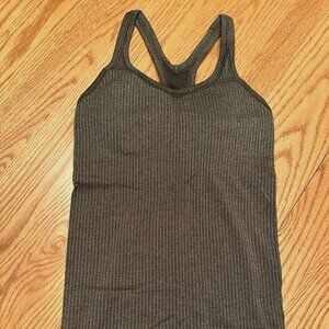 Lululemon Ebb to Street Tank *Shine, Size 4 - Mocha Brown and Gold Accents